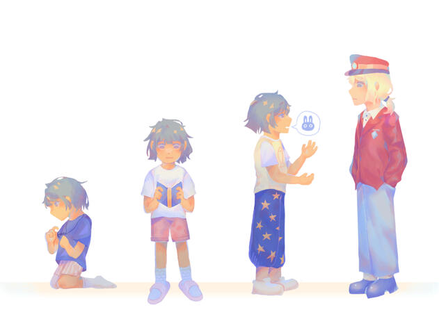 An illustration from my school project book "The Reverie Express"